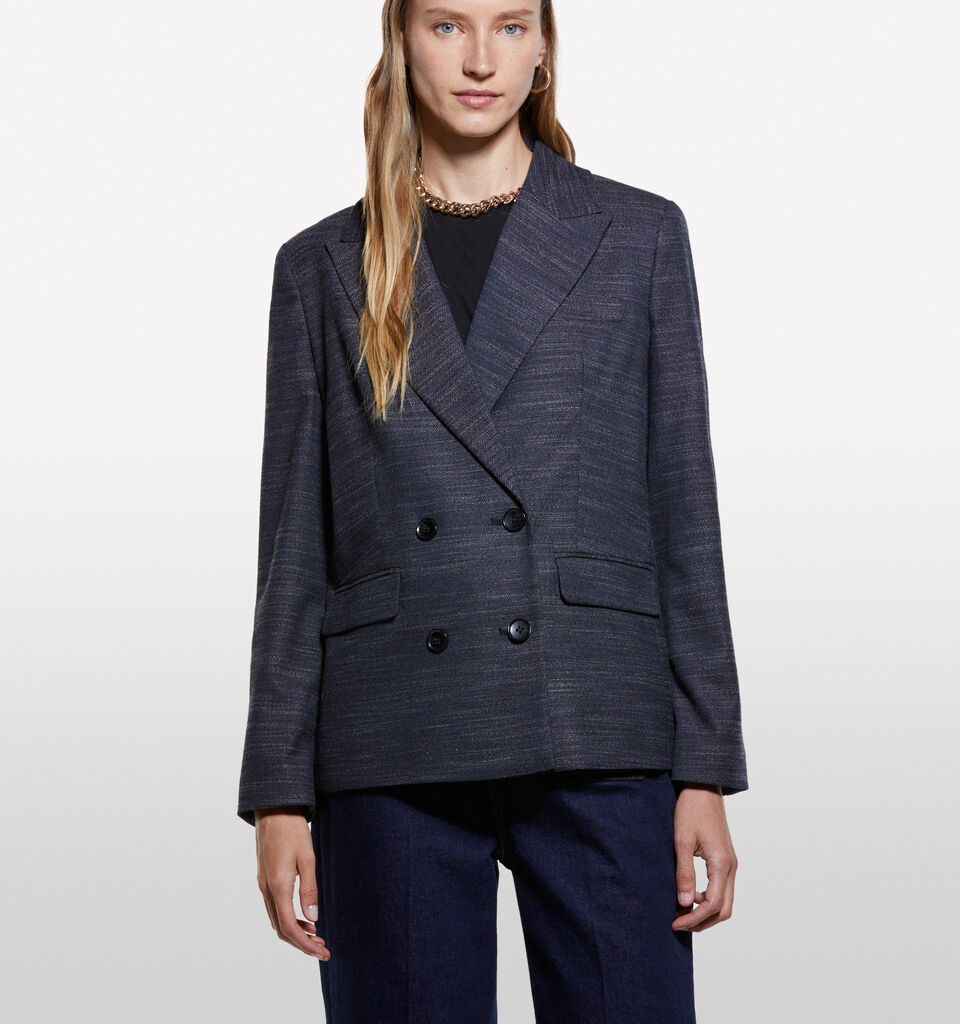Blazer flanellato blu scuro - blazer da donna - Blu Scuro | Sisley image number 3